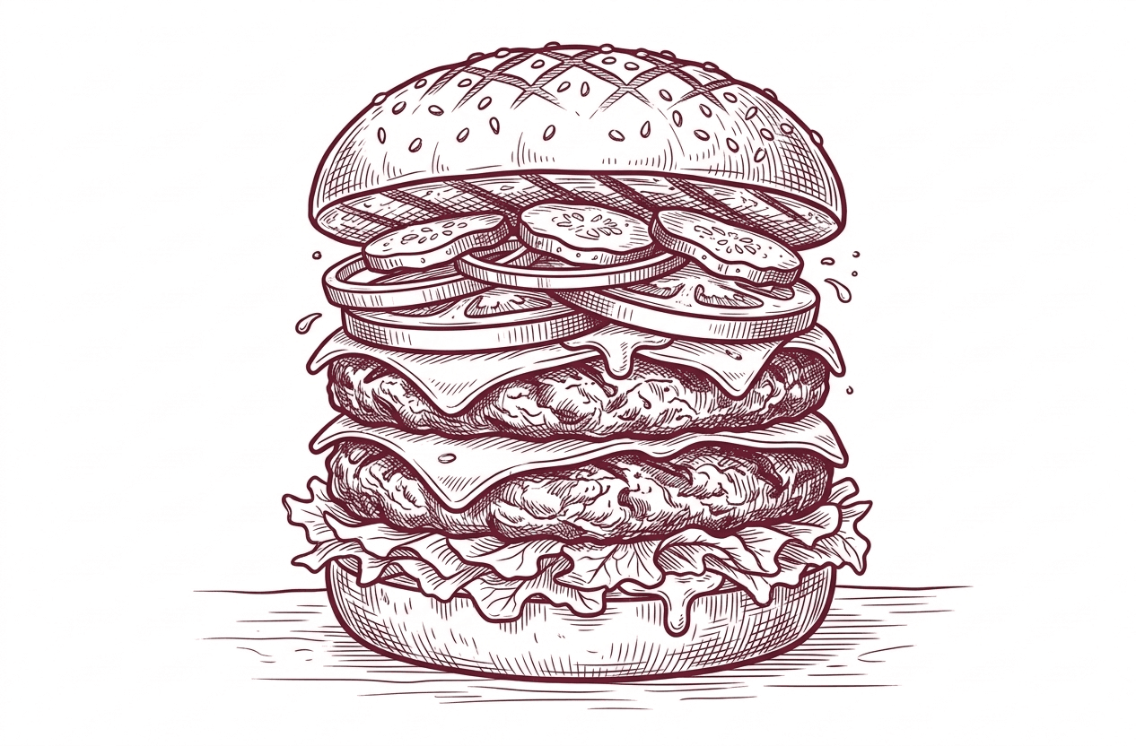 Double chicken burger