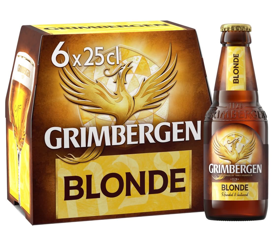 Grimbergen - Bière d'abbaye blonde (6 x 250ml)