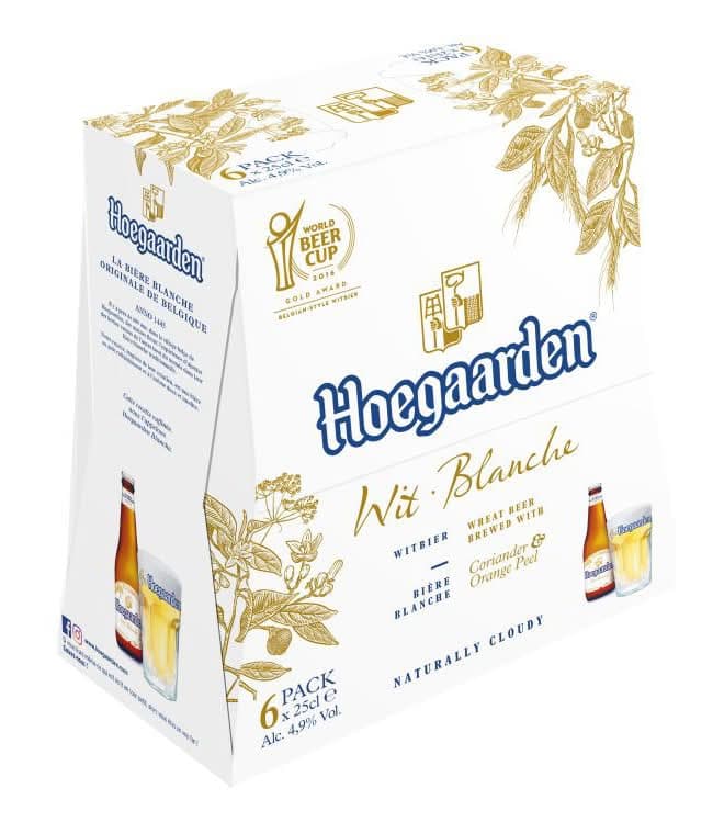 Hoegaarden - Bière blanche, coriandre-écorce d'orange (6 x 250ml)