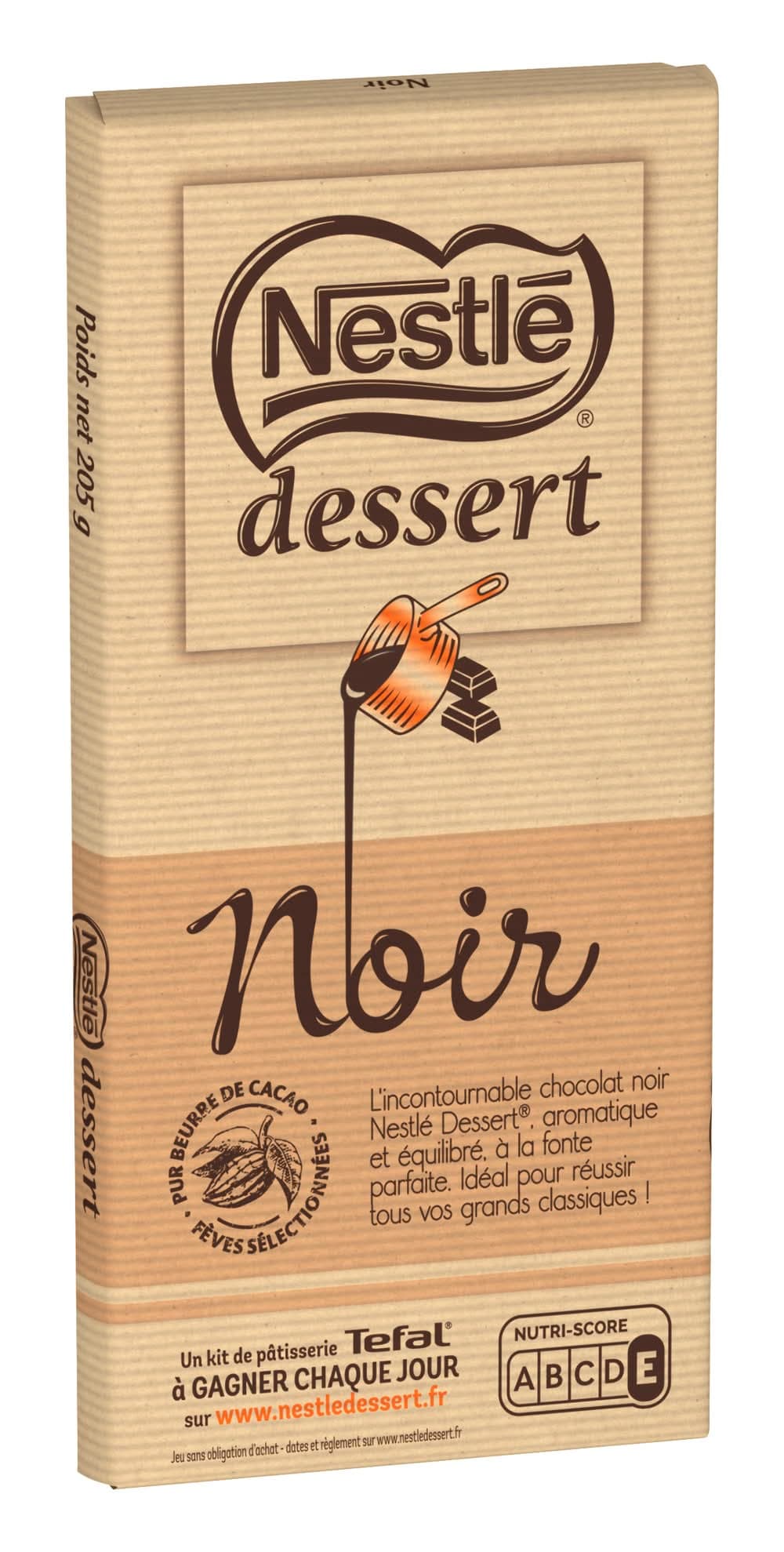 Nestlé - Chocolat noir à pâtisserie dessert (205g)