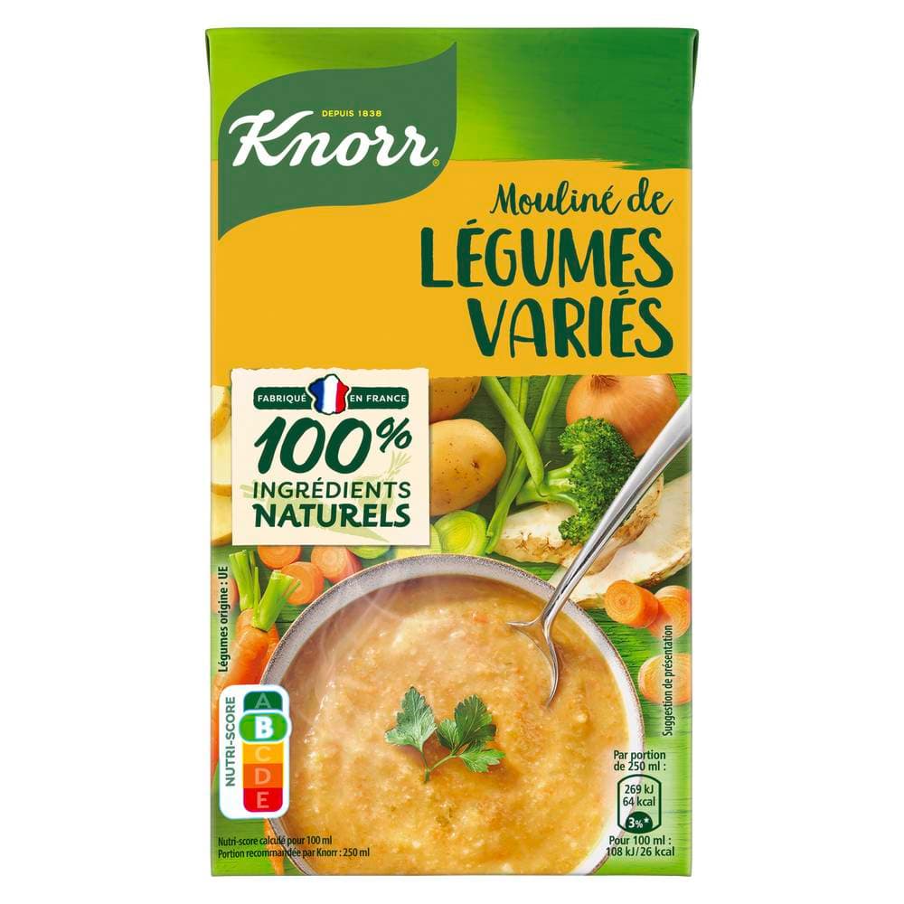 Knorr - Soupe liquide mouliné de légumes variés (1L)
