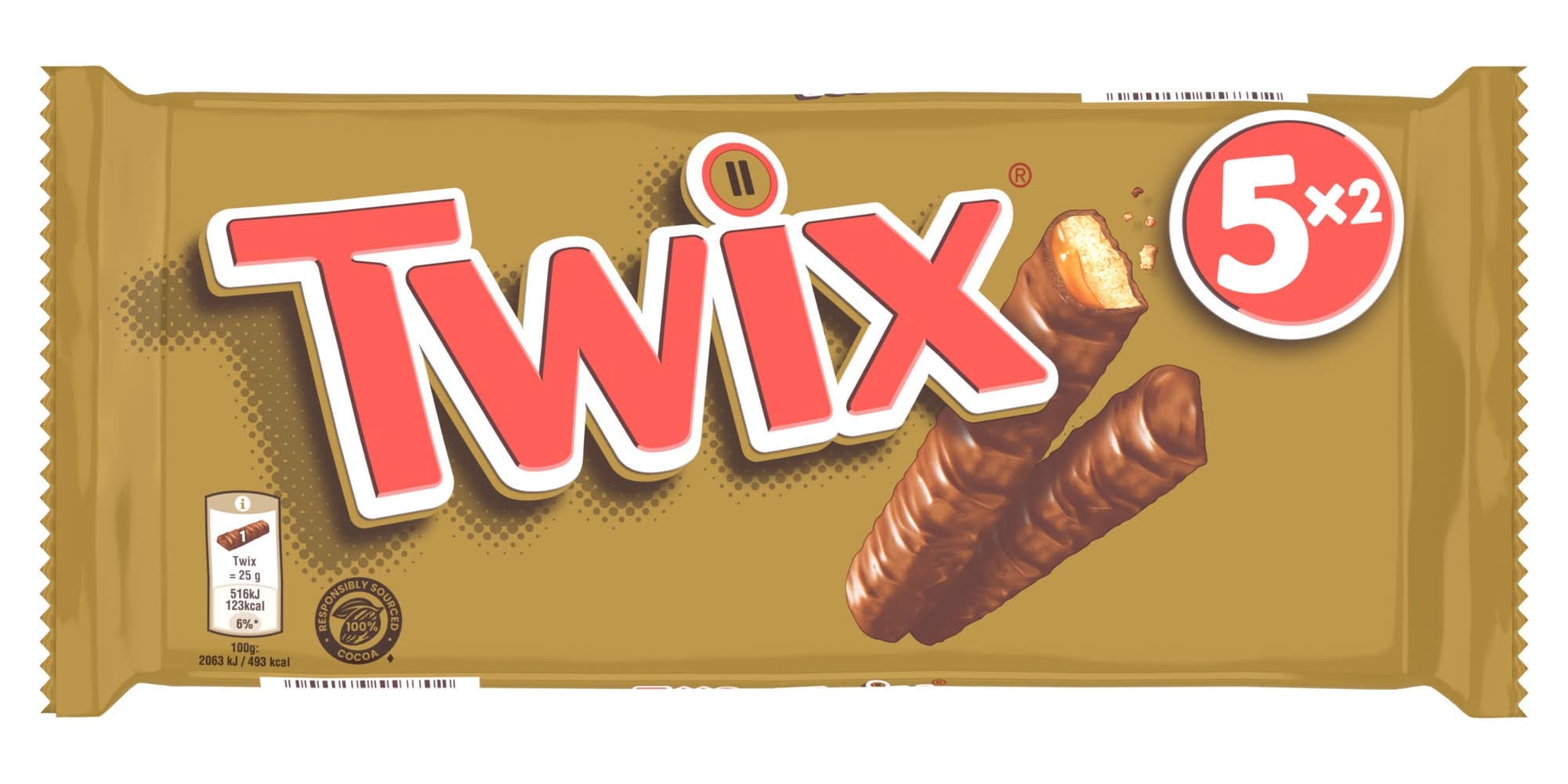 Twix - Barres de chocolat (5 x 2)