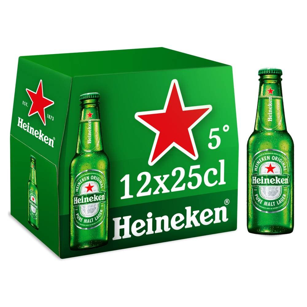 Heineken - Bière blonde original (12 x 250ml)