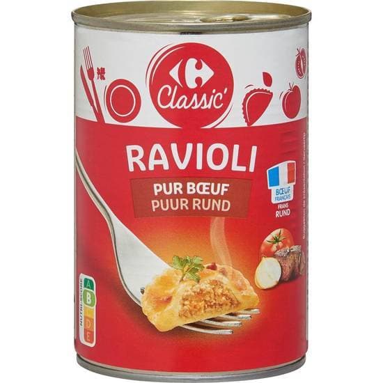 Carrefour Classic' - Plat cuisiné ravioli pur bœuf (400g)