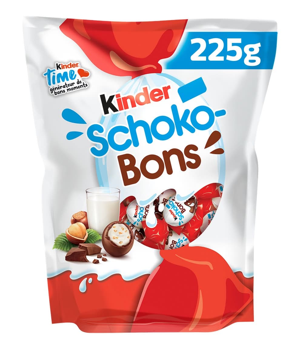 Kinder - Schoko-bons billes de chocolats au lait, noisette (225g)