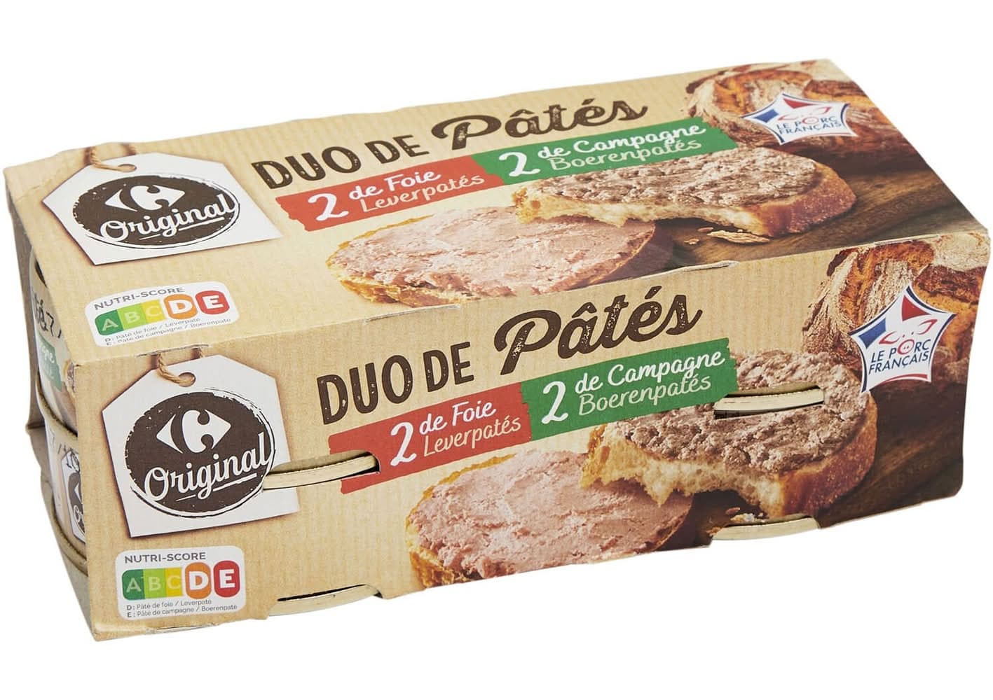 Carrefour - Pâté de foie et de campagne (320g)