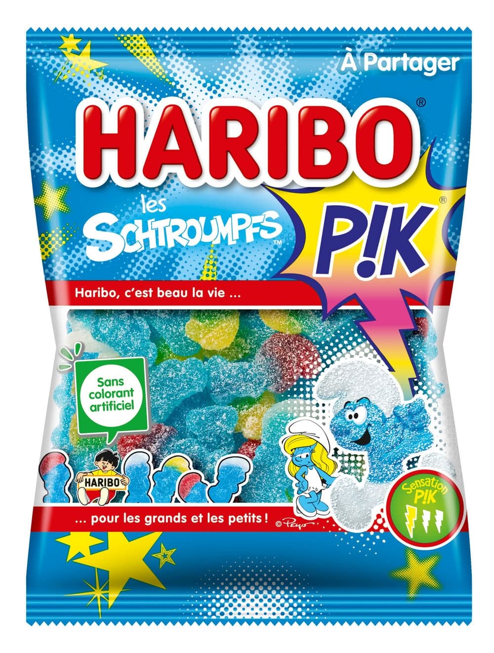 Haribo - Bonbons pik les schtroumpfs (275g)