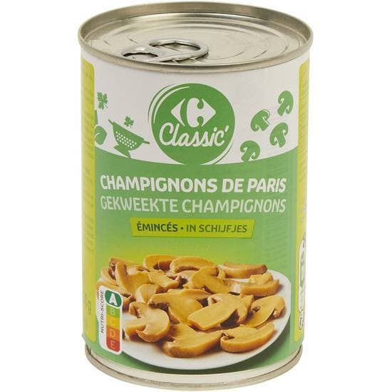 Carrefour Classic' - Champignons de paris émincés (400g)