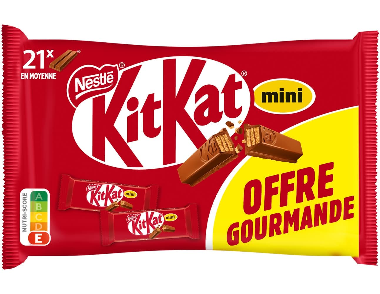 KitKat - Mini-barres au chocolat au lait (21 x 16,7g)