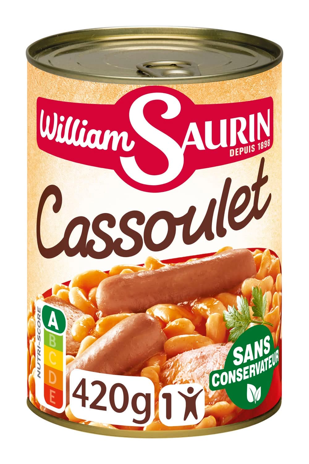 William Saurin - Plats cuisiné cassoulet mitonné (420g)