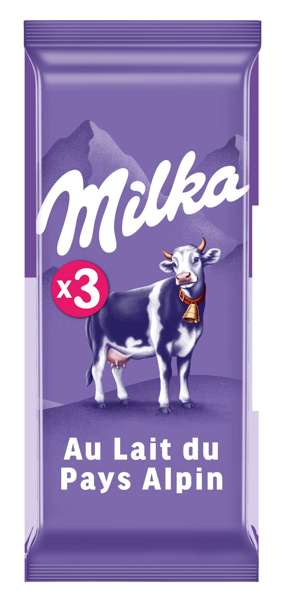 Milka - Tablette de chocolat au lait de la région alpine (3 x 100g)