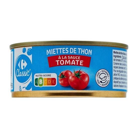 Carrefour Classic' - Miettes de thon à la sauce tomate (160g)