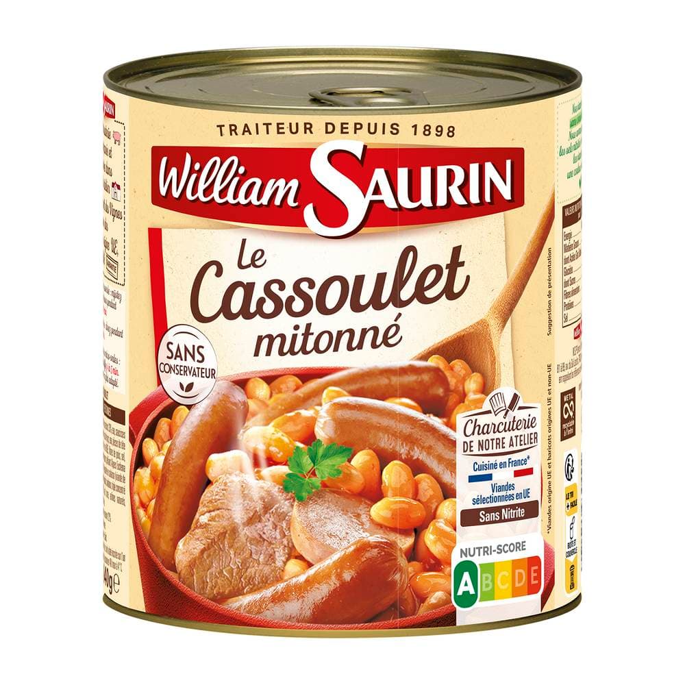 William Saurin - Plat cuisiné cassoulet mitonné (840g)