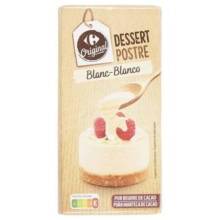 Carrefour Original - Tablette de chocolat blanc, blanc chocolat (200g)